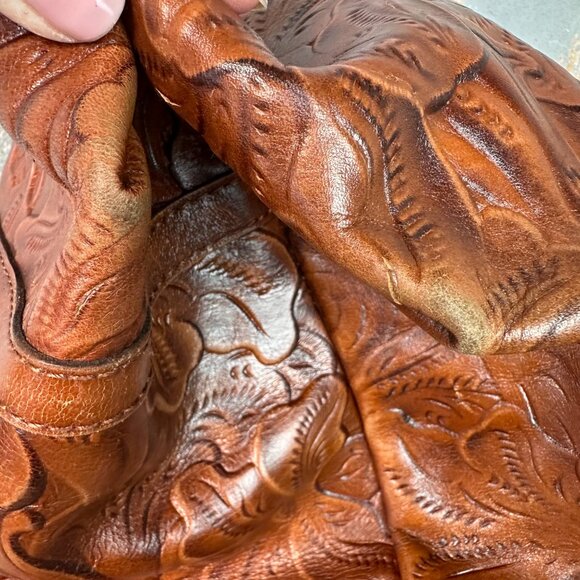 Patricia Nash Tooled Burnished Leather Tote Shopper - Picture 15 of 16